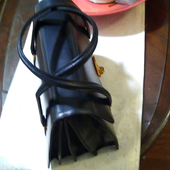 RARE JOSEPH HORNE NAVY BLUE BLACK ITALY SAFFIANO BRIEFCASE GORGEOUS HANDBAG - Picture 14 of 15